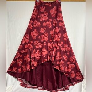 Y2K Transition, floral  MIA JOY High Low Maxi skirt
Ruffled Romance